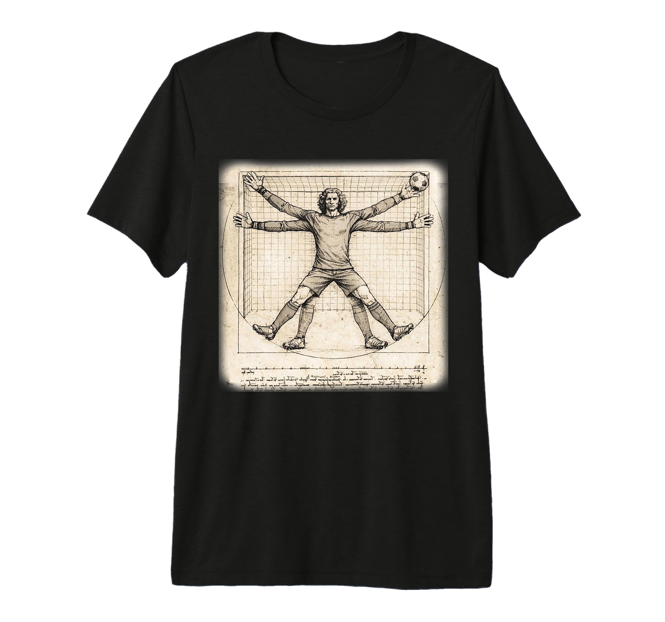 Funny Artistic Vitruvian Art Soccer T-Shirt - Novelty Apparel Unisex - T-Shirt, Sweatshirt, Hoodie