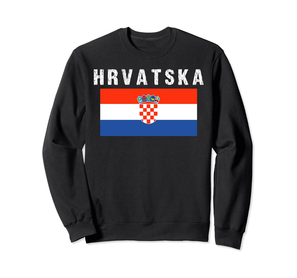 Hrvatska Croatia Flag Soccer Sweatshirt - Streetwear Style for Adults - T-Shirt, Sweatshirt, Hoodie