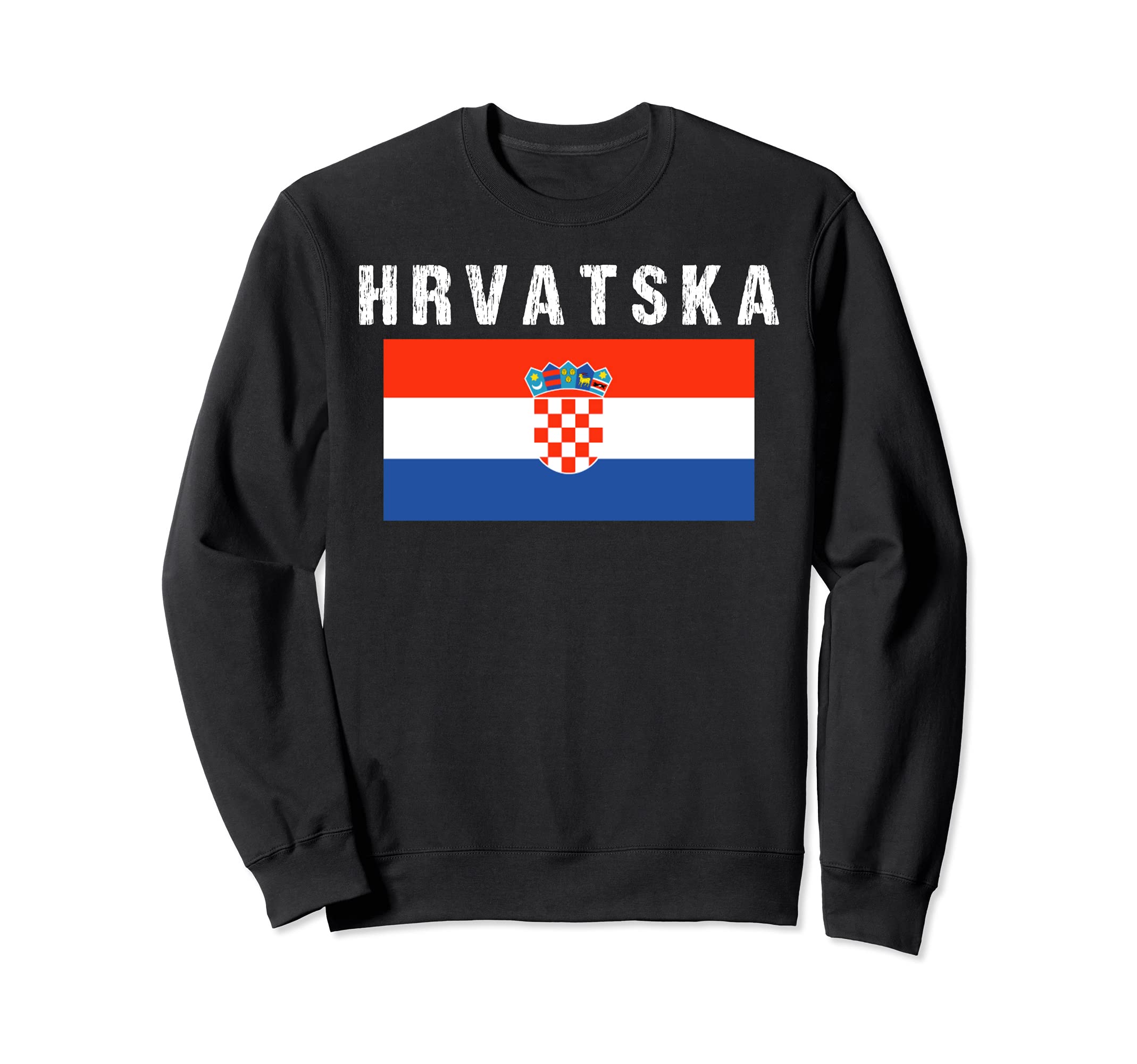 Hrvatska Croatia Flag Soccer Sweatshirt - Streetwear Style for Adults - T-Shirt, Sweatshirt, Hoodie