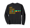 Roller Skating Skate 1970S Eat Sleep Sweatshirt - Streetwear Style Unisex - T-Shirt, Sweatshirt, Hoodie