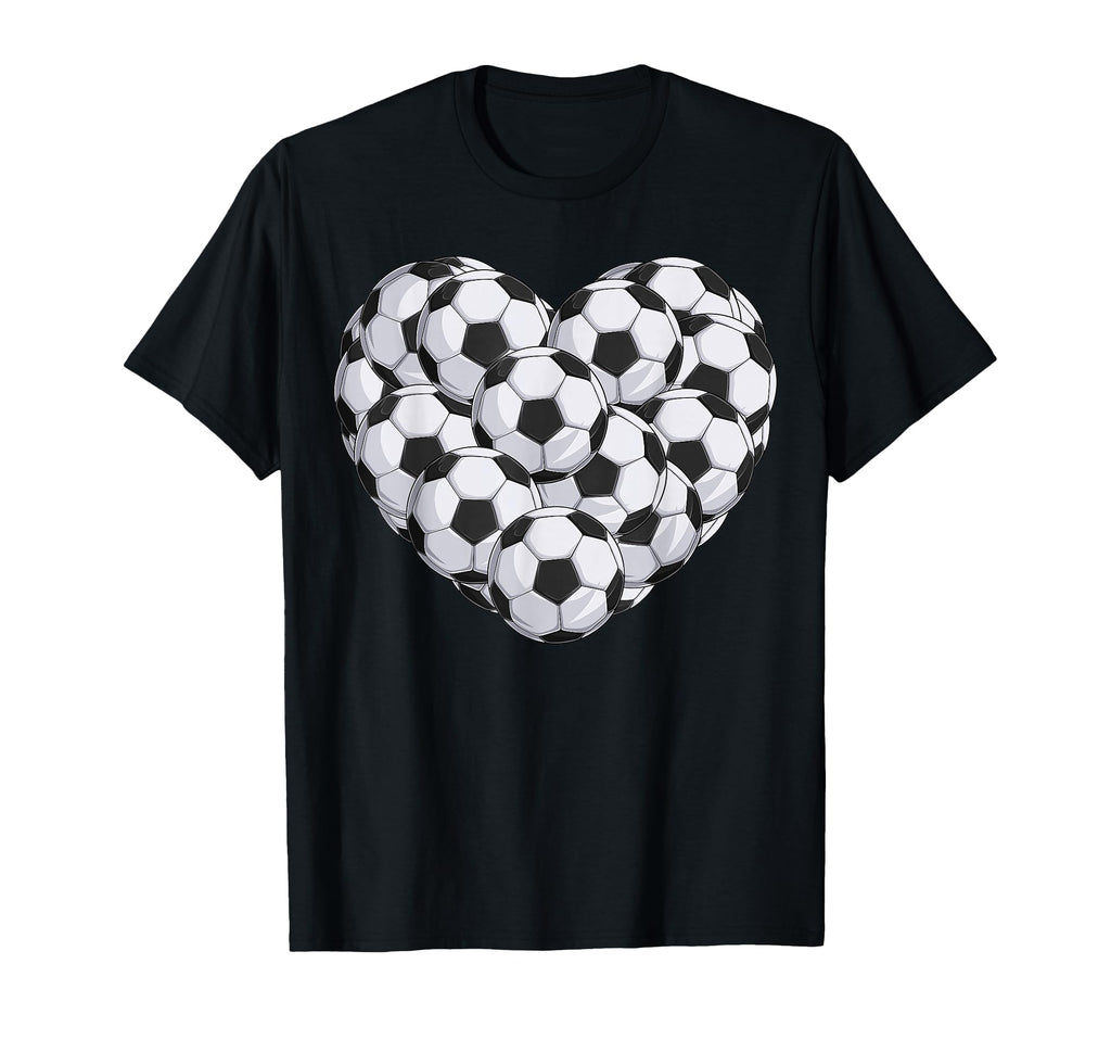 Heart Soccer Balls T-Shirt - Trendy Graphic Men Women - T-Shirt, Sweatshirt, Hoodie