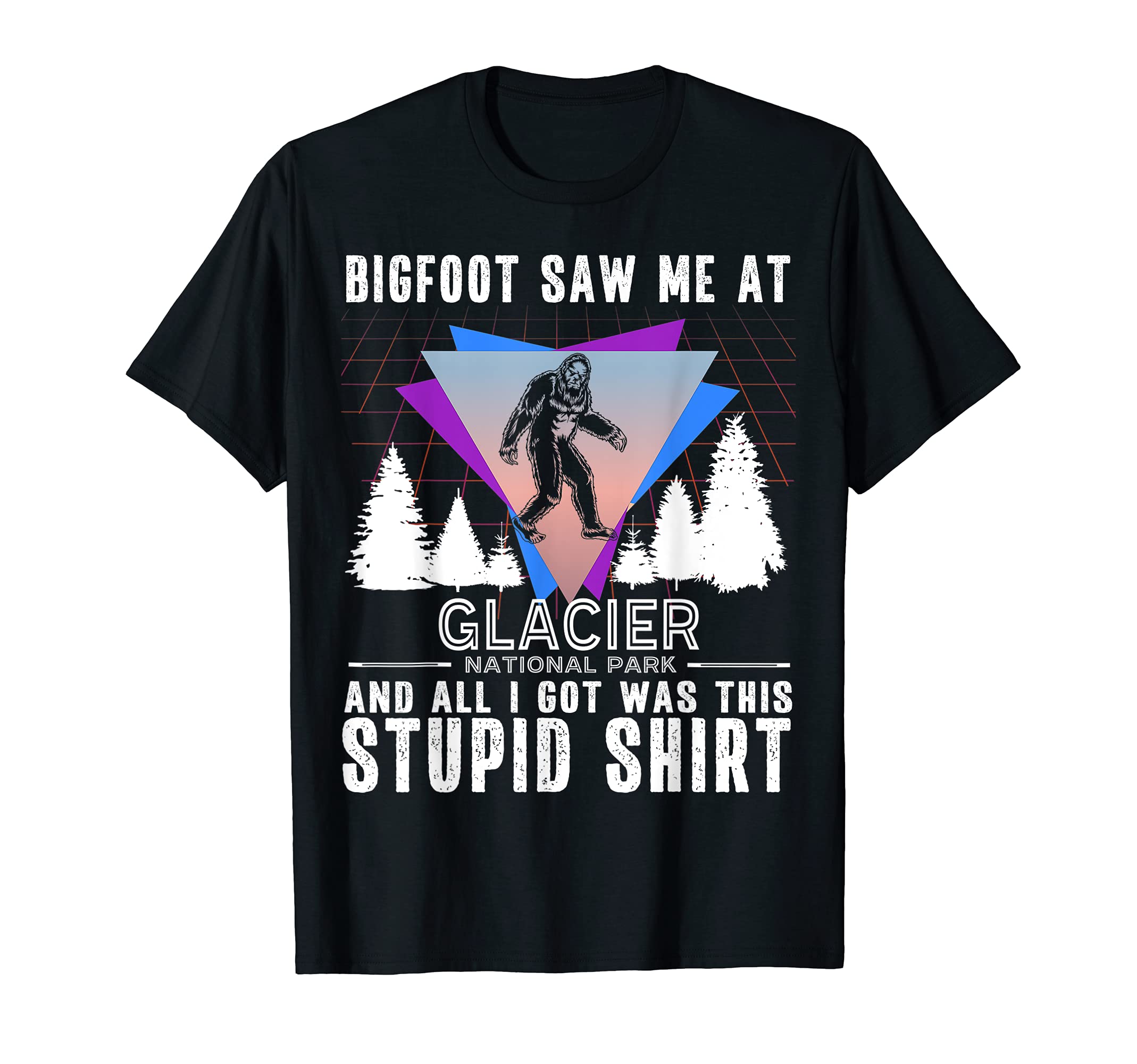 Glacier National Park Montana Bigfoot T-Shirt - Novelty Apparel Unisex - T-Shirt, Sweatshirt, Hoodie