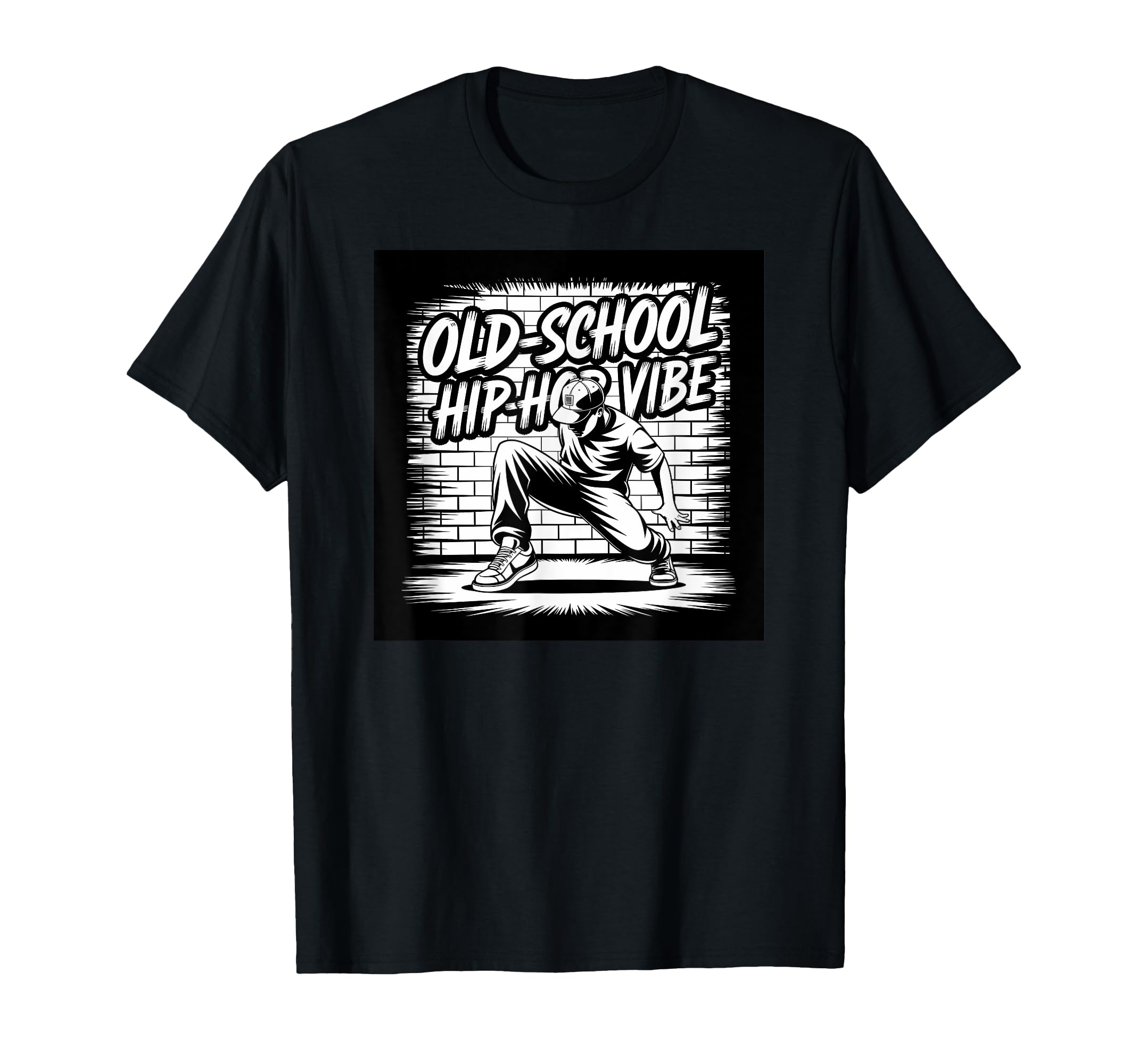 Old School Hip Hop Vibe Dancer T-Shirt - Custom Art Print Men Women - T-Shirt, Sweatshirt, Hoodie