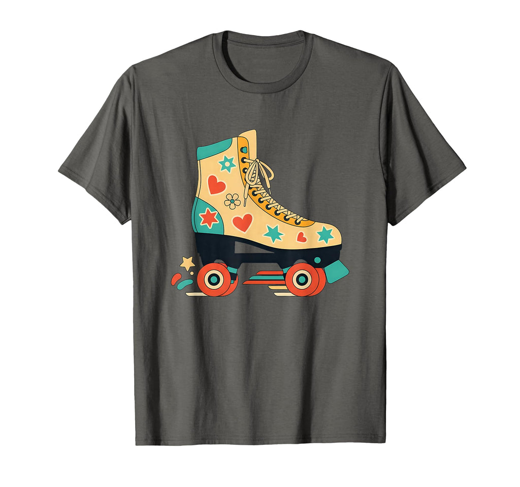Colorful Roller Skate Hearts Stars T-Shirt - Streetwear Style Unisex - T-Shirt, Sweatshirt, Hoodie