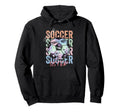 Colorful Soccer Sister Ball Distressed Hoodie - Minimalist Print Men Women - T-Shirt, Sweatshirt, Hoodie