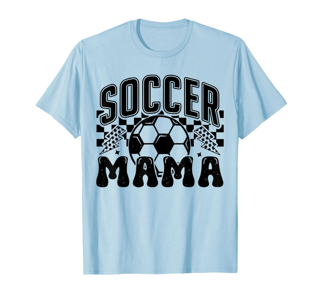 Soccer Mama Checkered Soccer Mom Soccer T-Shirt - Minimalist Print Unisex - T-Shirt, Sweatshirt, Hoodie