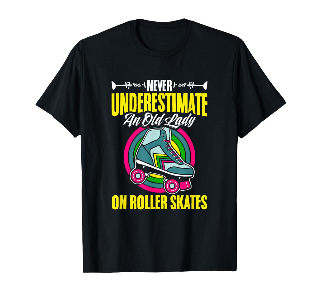 Old Lady Roller Skate Skates 70S Roller T-Shirt - Novelty Apparel Unisex - T-Shirt, Sweatshirt, Hoodie