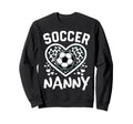Soccer Nanny Leopard Heart Nanny Sweatshirt - Novelty Apparel for Adults - T-Shirt, Sweatshirt, Hoodie