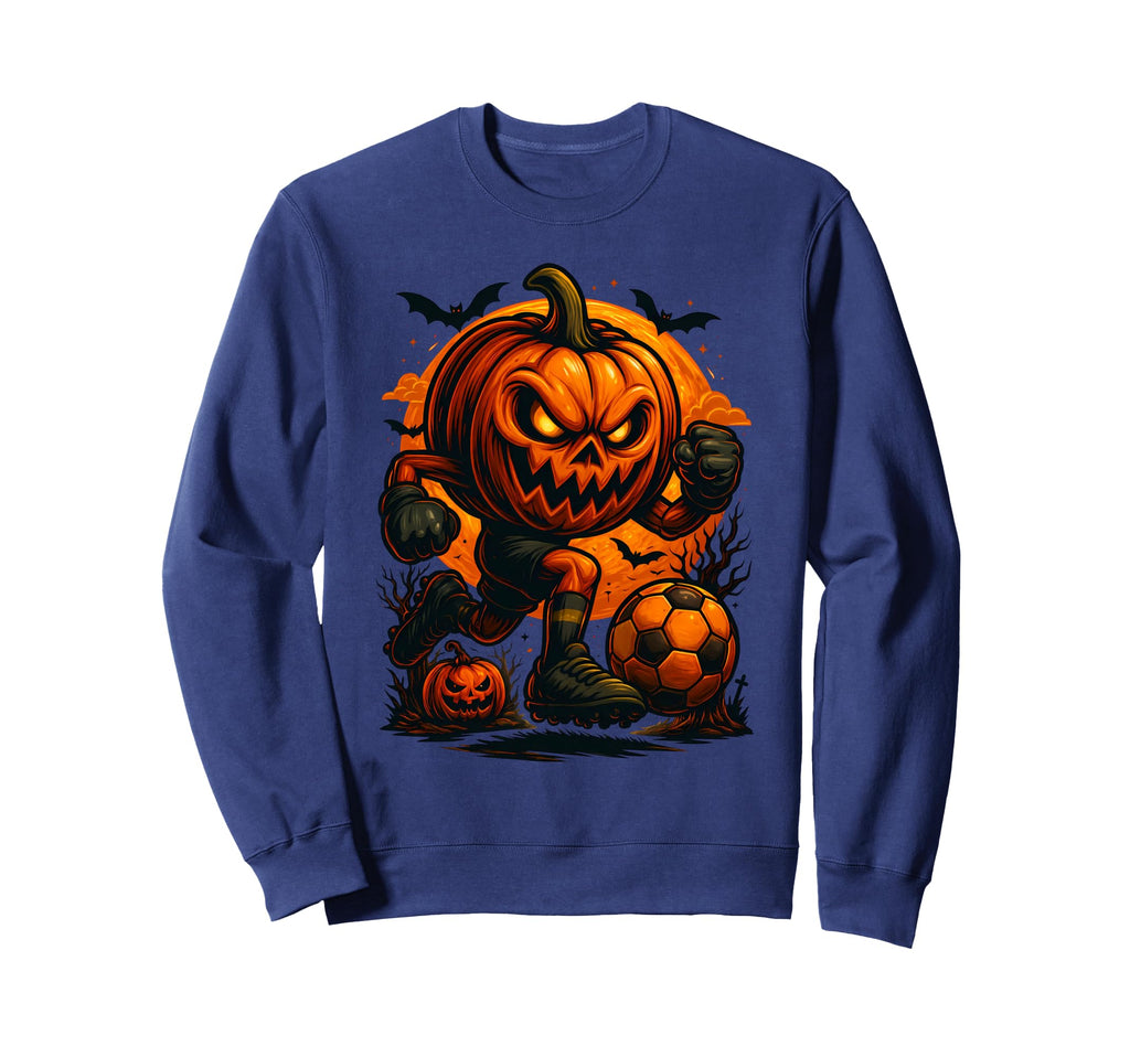 Happy Halloween Scary Pumpkin Sweatshirt - Custom Art Print Men Women - T-Shirt, Sweatshirt, Hoodie