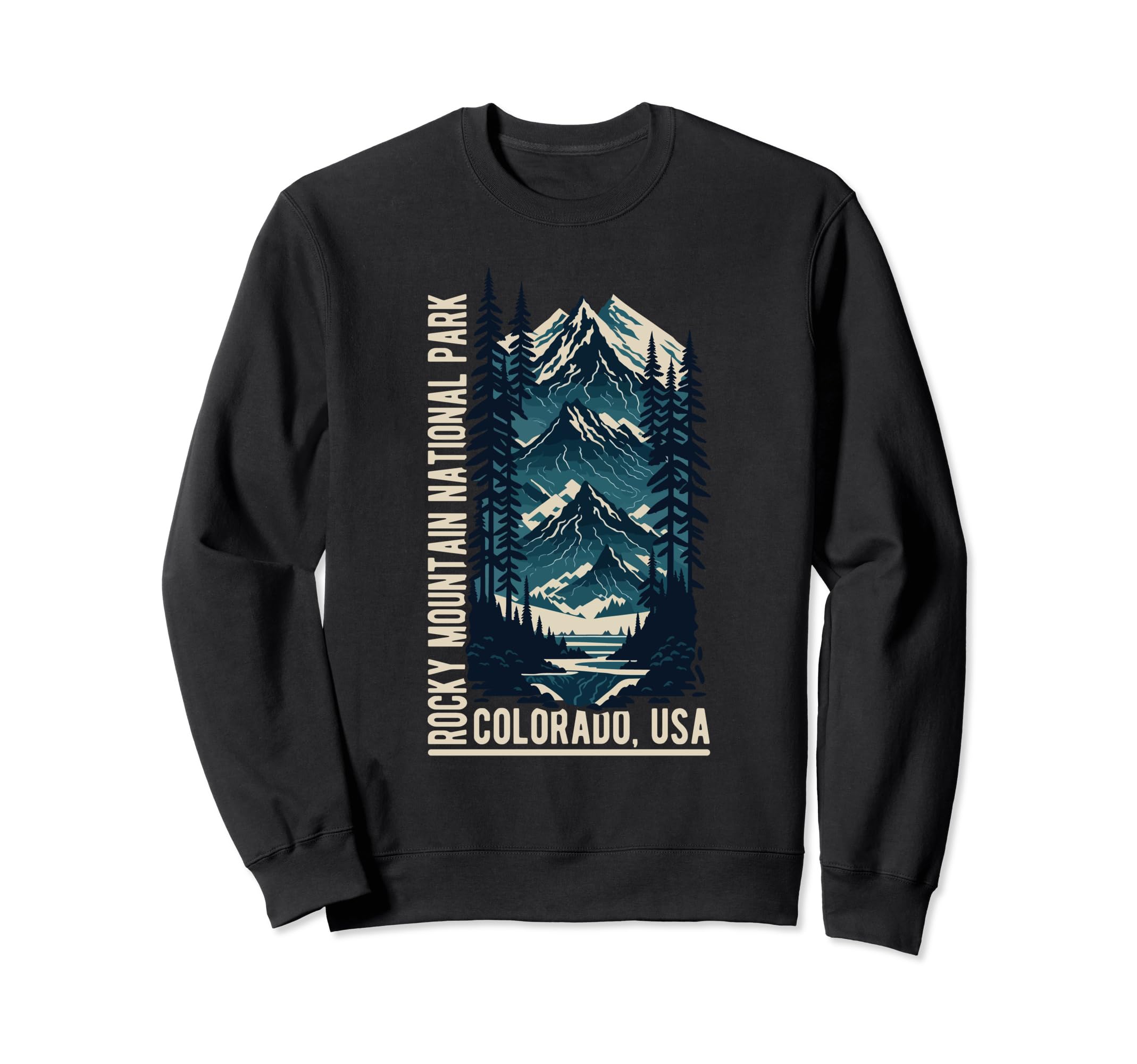 Rocky Mountain National Park Scenic Sweatshirt - Unique Graphic Unisex - T-Shirt, Sweatshirt, Hoodie