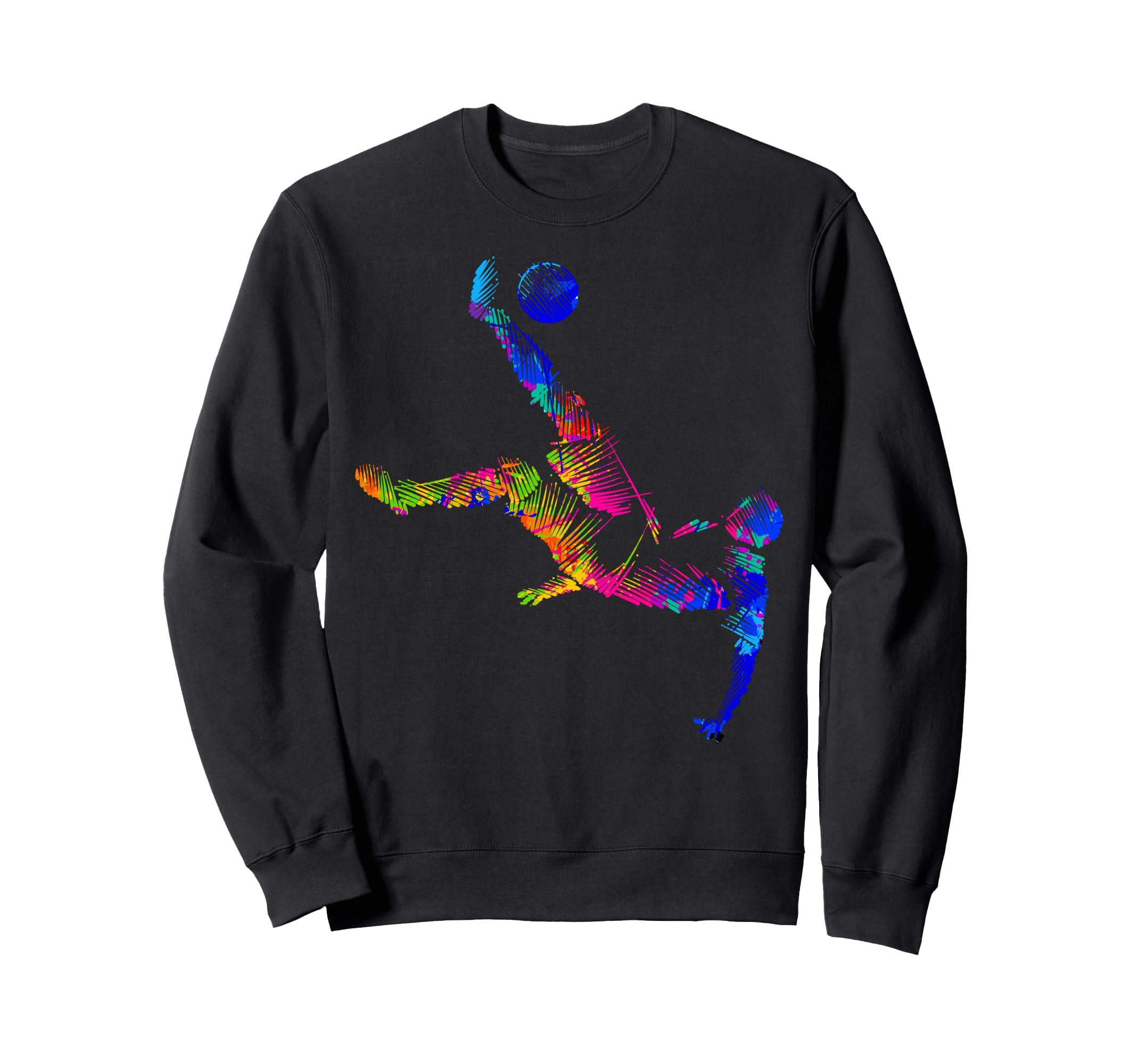 Colorful Soccer Bicycle Kick Sweatshirt - Fun Novelty Design for Adults - T-Shirt, Sweatshirt, Hoodie