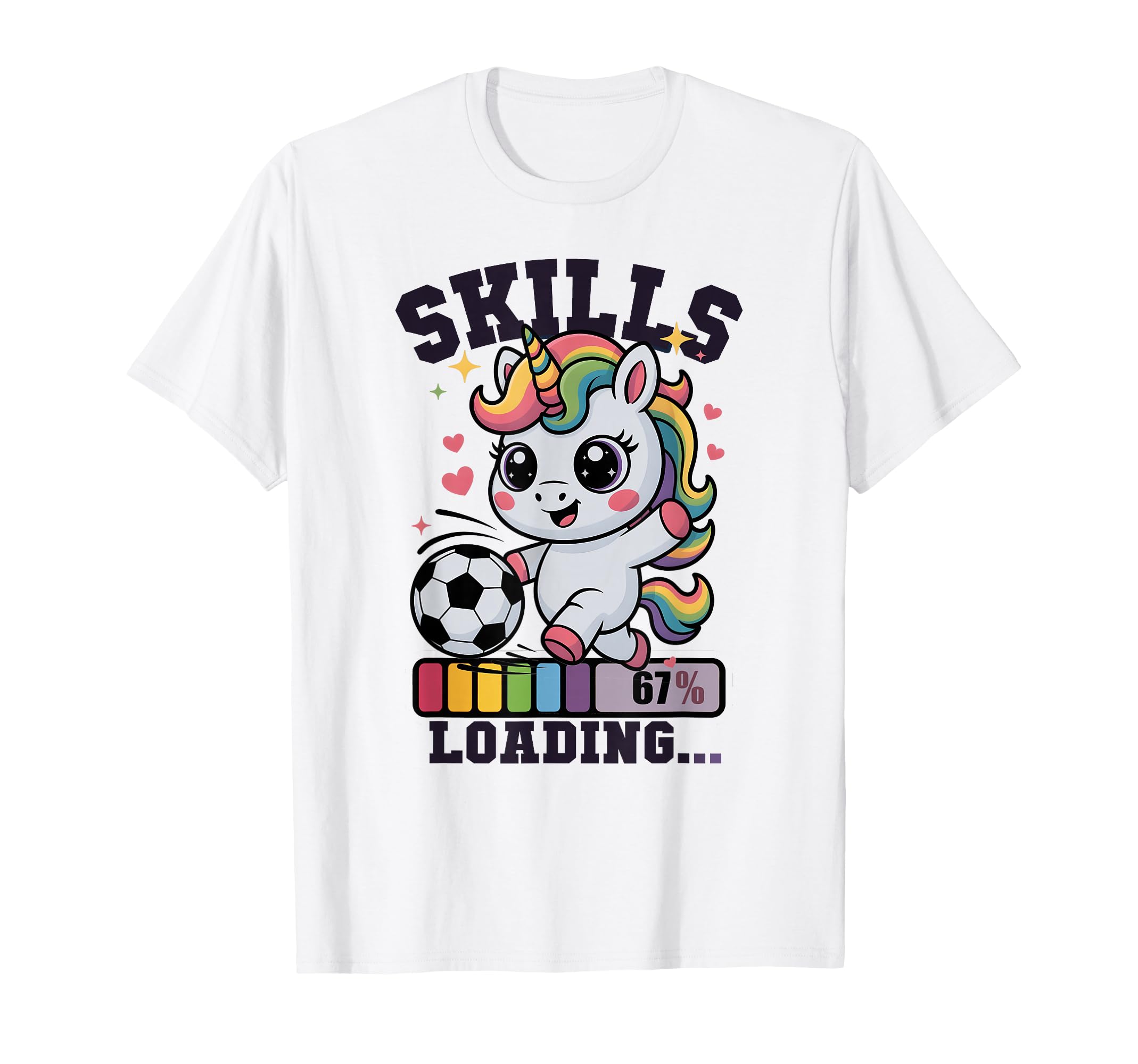 Soccer Unicorn 67 Skills Loading Winning T-Shirt - Novelty Apparel Unisex - T-Shirt, Sweatshirt, Hoodie