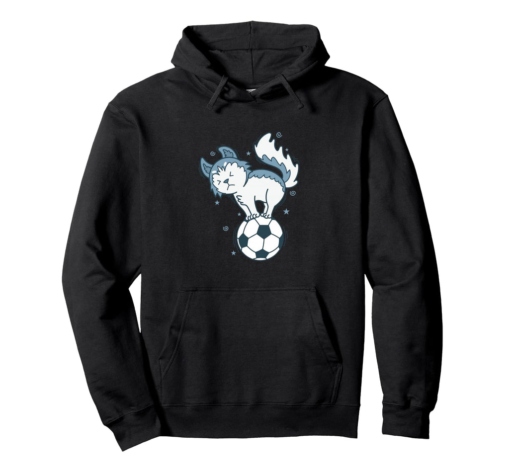 Husky Sled Dog Loves Soccer Snow Hoodie - Novelty Apparel for Adults - T-Shirt, Sweatshirt, Hoodie