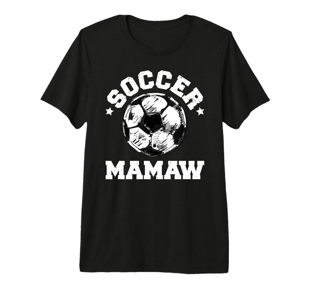 Soccer Mamaw Soccer Ball Distressed T-Shirt - Aesthetic Graphic Unisex - T-Shirt, Sweatshirt, Hoodie