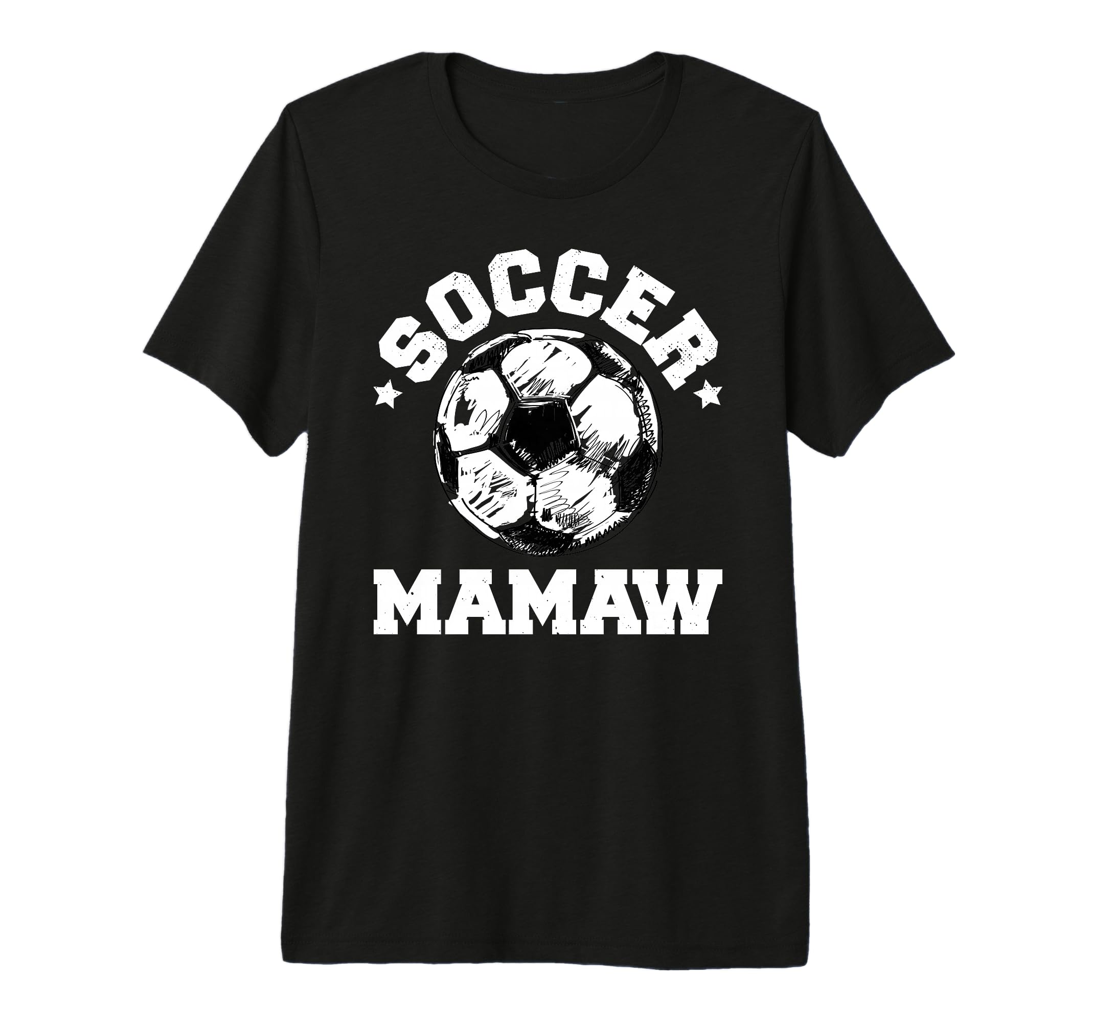 Soccer Mamaw Soccer Ball Distressed T-Shirt - Aesthetic Graphic Unisex - T-Shirt, Sweatshirt, Hoodie
