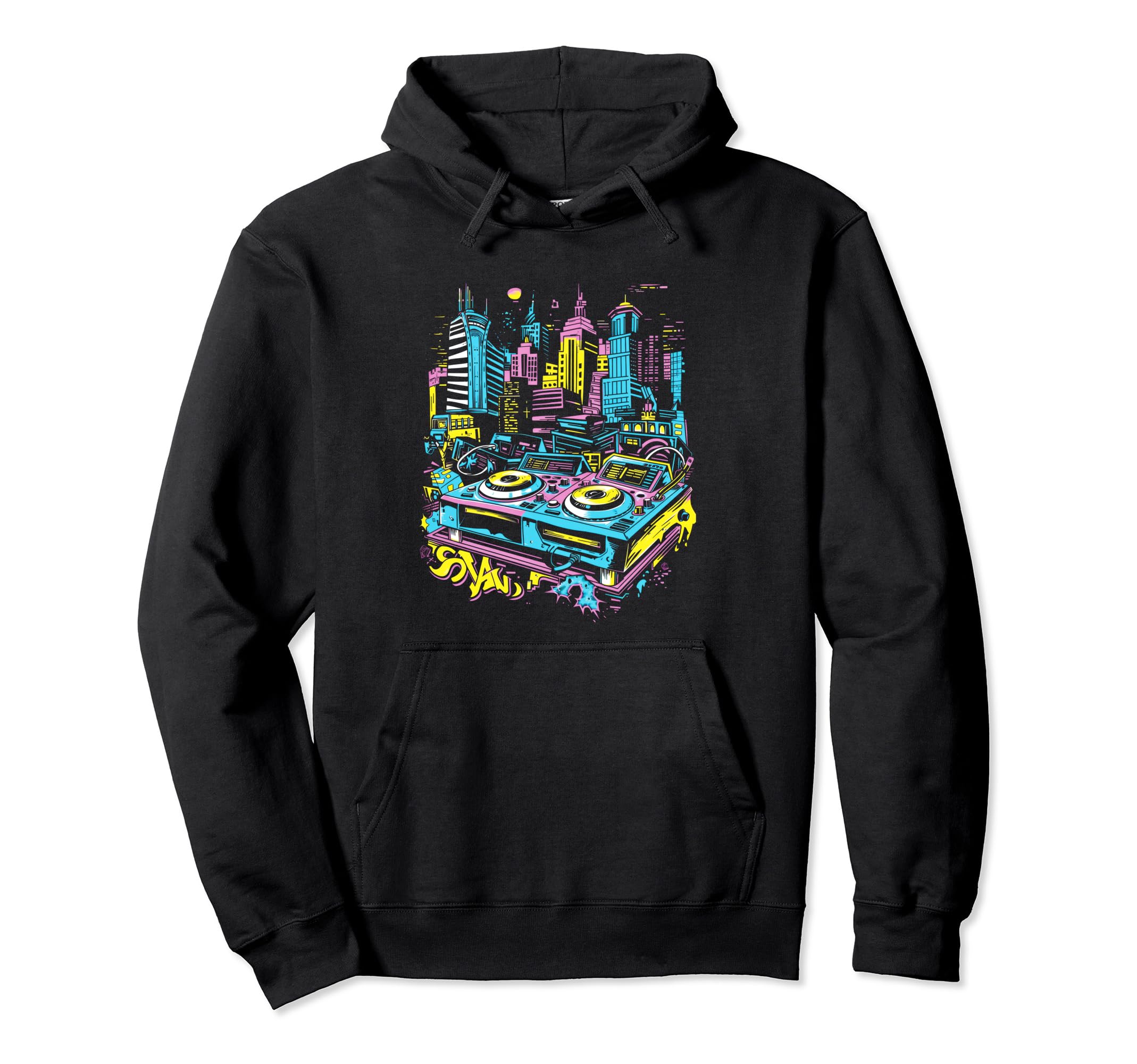 90S Hop Graffiti Oldschool Rap Boom Dj Hoodie - Aesthetic Graphic Unisex - T-Shirt, Sweatshirt, Hoodie