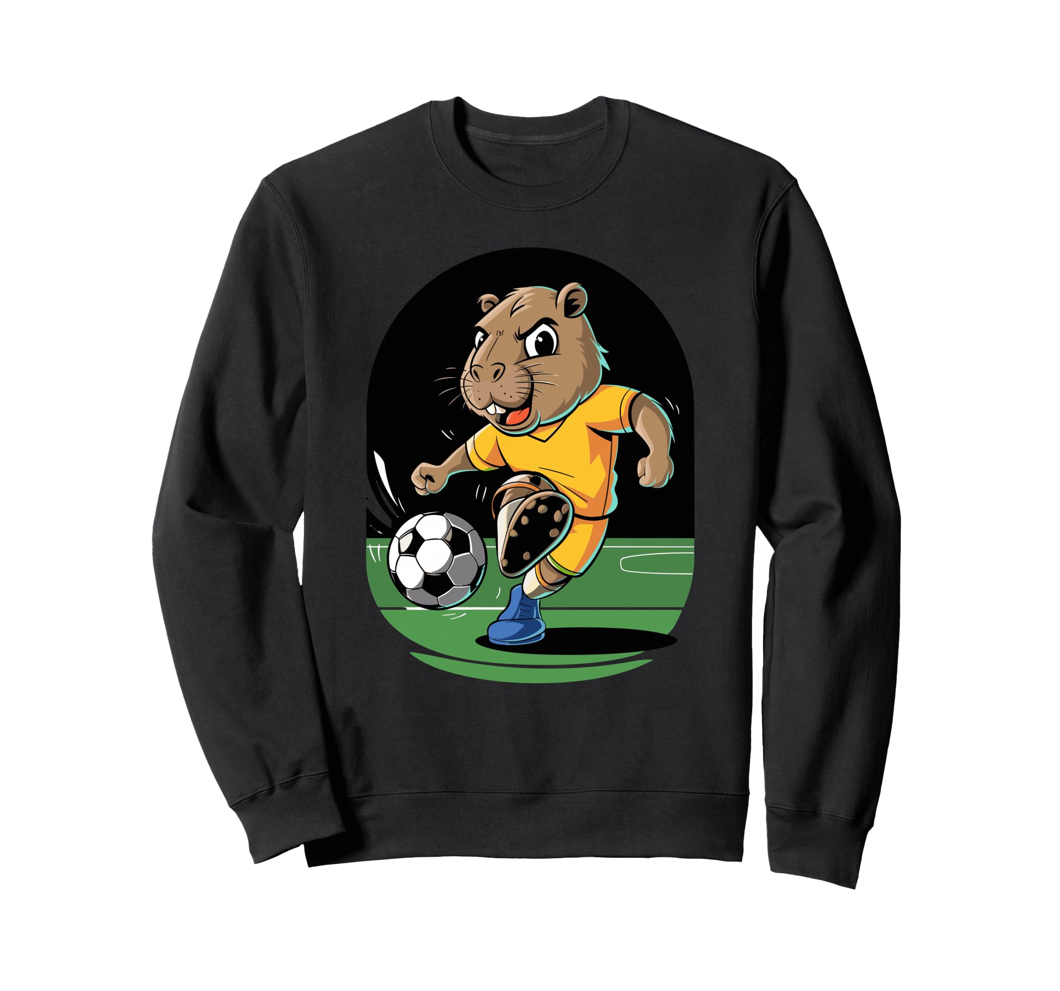Funny Capybara Soccer Lover Sweatshirt - Aesthetic Graphic for Adults - T-Shirt, Sweatshirt, Hoodie