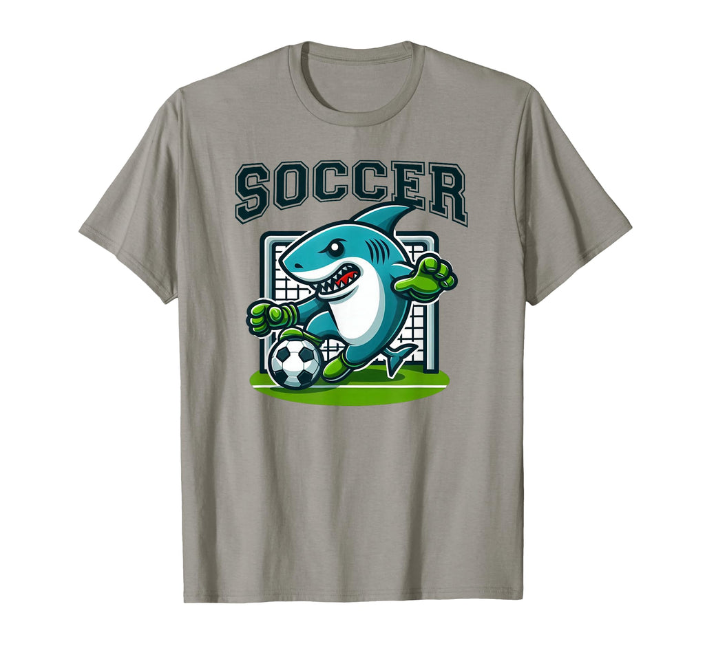 Soccer Shark Playing Soccer T-Shirt - Aesthetic Graphic for Adults - T-Shirt, Sweatshirt, Hoodie