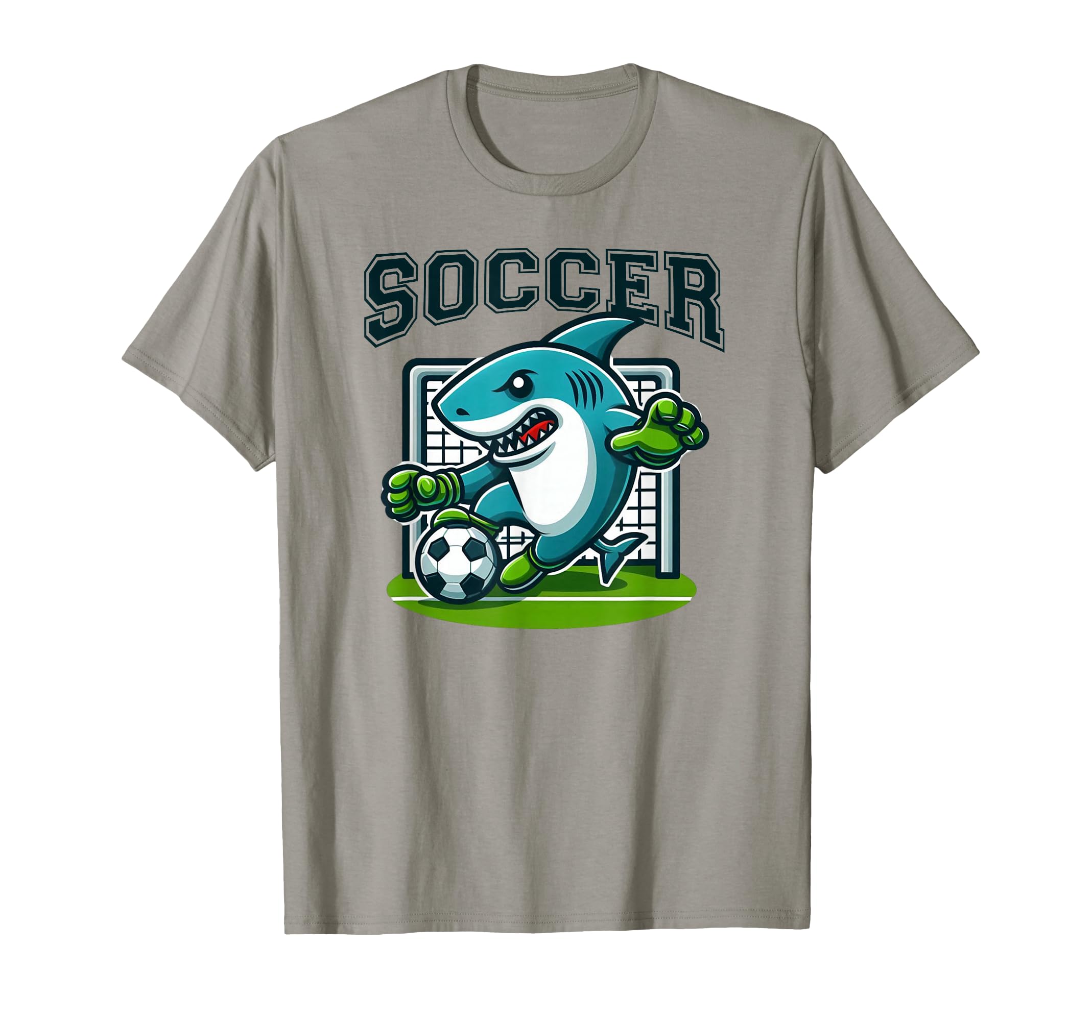 Soccer Shark Playing Soccer T-Shirt - Aesthetic Graphic for Adults - T-Shirt, Sweatshirt, Hoodie
