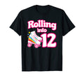 Skate Party 12Th Birthday Roller Skating T-Shirt - Custom Art Print Unisex - T-Shirt, Sweatshirt, Hoodie