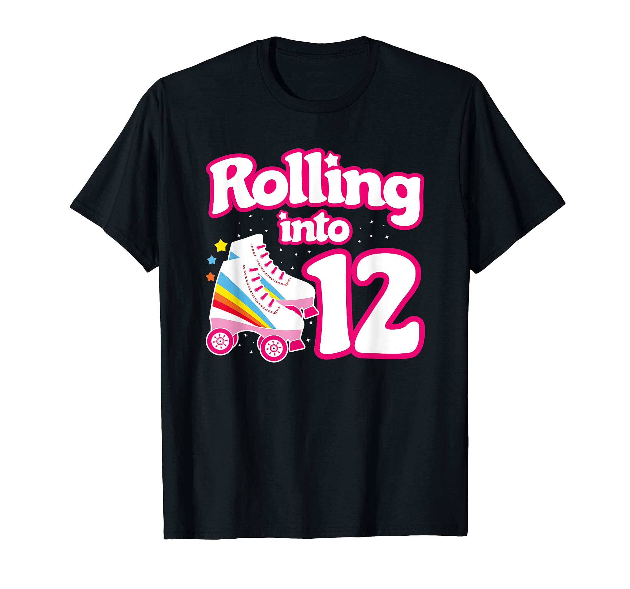 Skate Party 12Th Birthday Roller Skating T-Shirt - Custom Art Print Unisex - T-Shirt, Sweatshirt, Hoodie