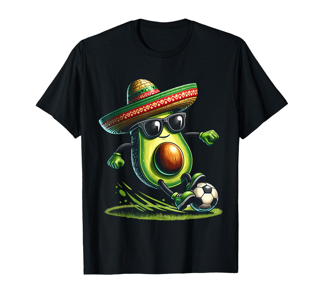 Funny Avocado Playing Soccer Cinco De T-Shirt - Custom Art Print Men Women - T-Shirt, Sweatshirt, Hoodie