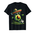 Funny Avocado Playing Soccer Cinco De T-Shirt - Custom Art Print Men Women - T-Shirt, Sweatshirt, Hoodie