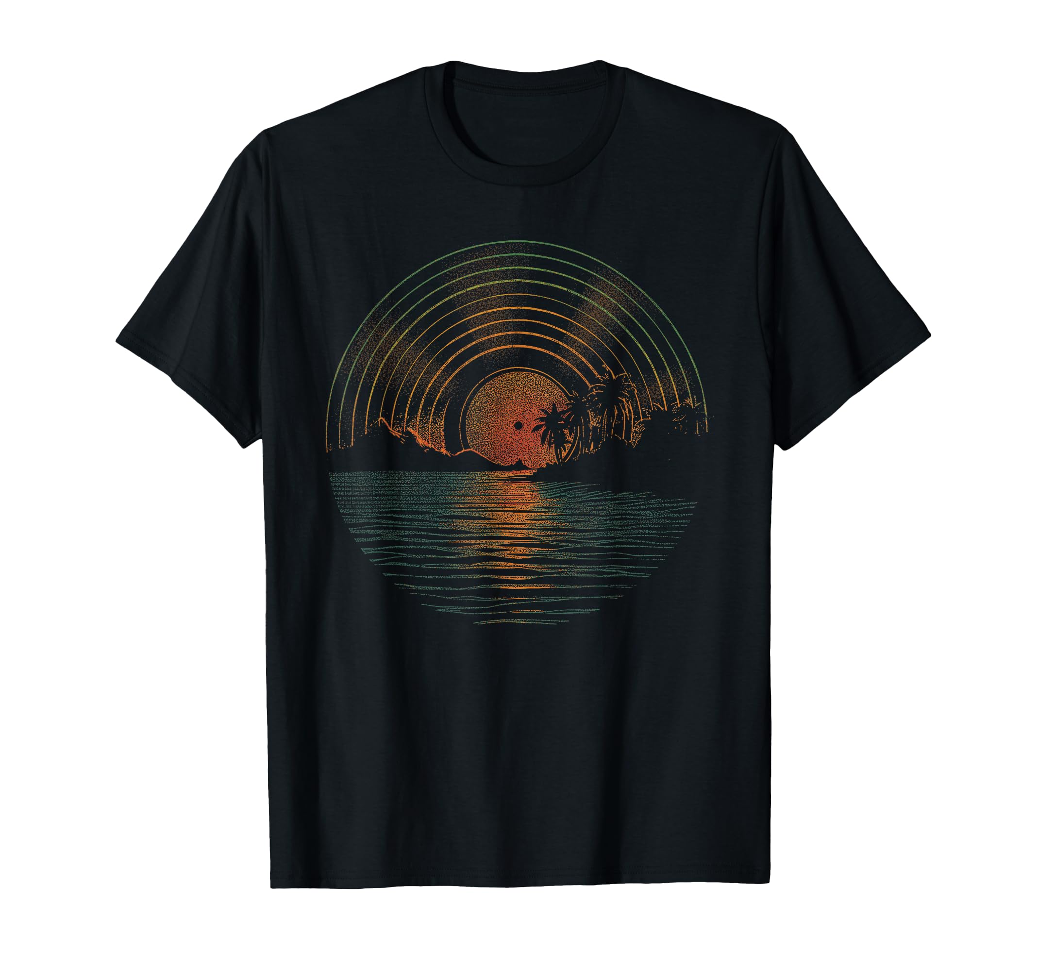 Summer Vinyl Sunset Vinyl Lp Record T-Shirt - Minimalist Print for Adults - T-Shirt, Sweatshirt, Hoodie