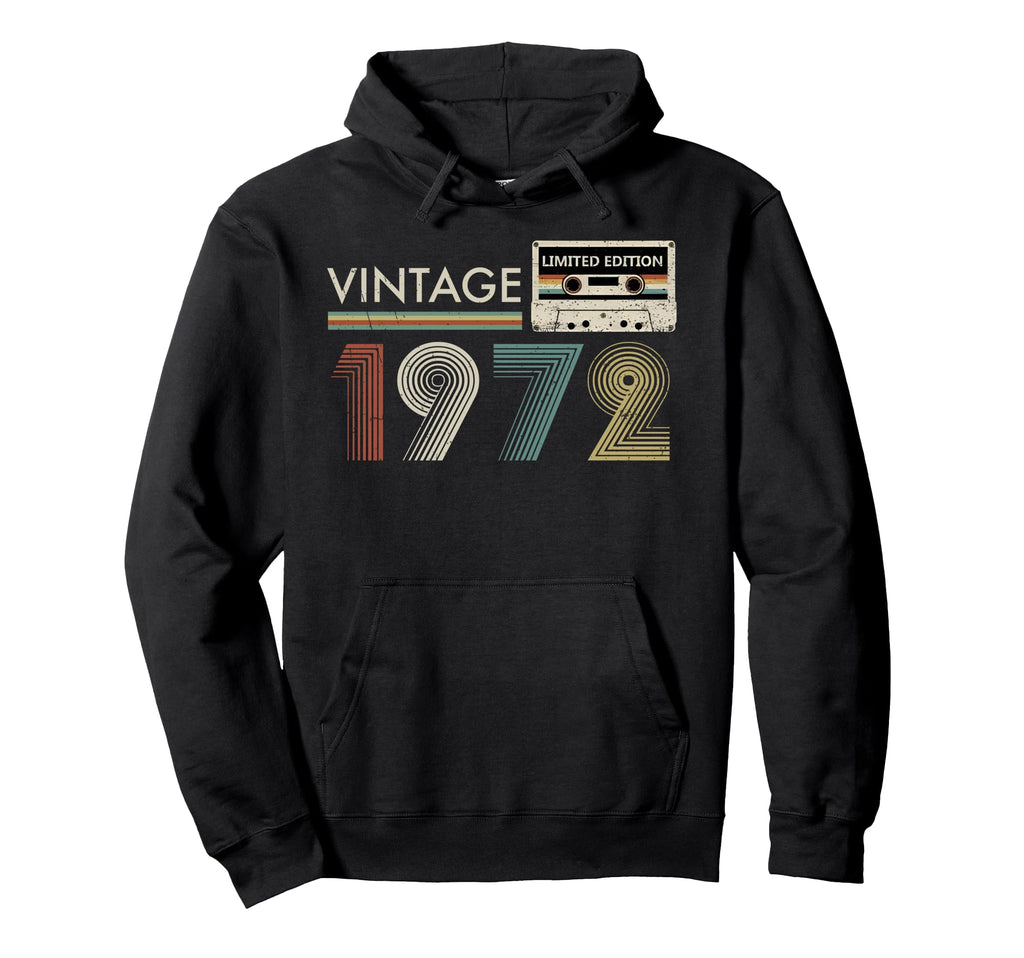 1972 51Th Birthday Music Cassette Hoodie - Aesthetic Graphic Men Women - T-Shirt, Sweatshirt, Hoodie