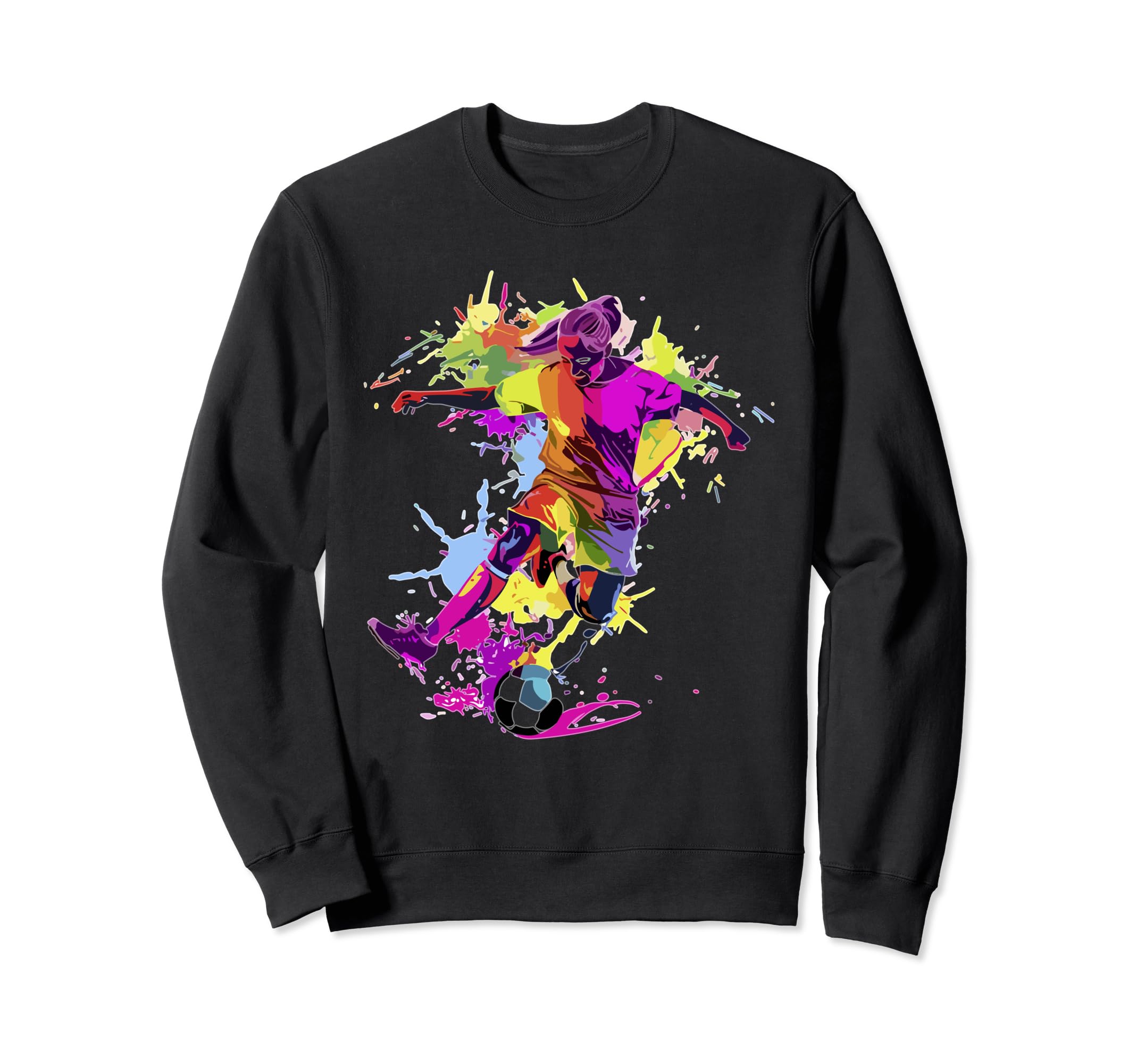 Soccer Paint Splash Womens Soccer Sweatshirt - Custom Art Print Men Women - T-Shirt, Sweatshirt, Hoodie