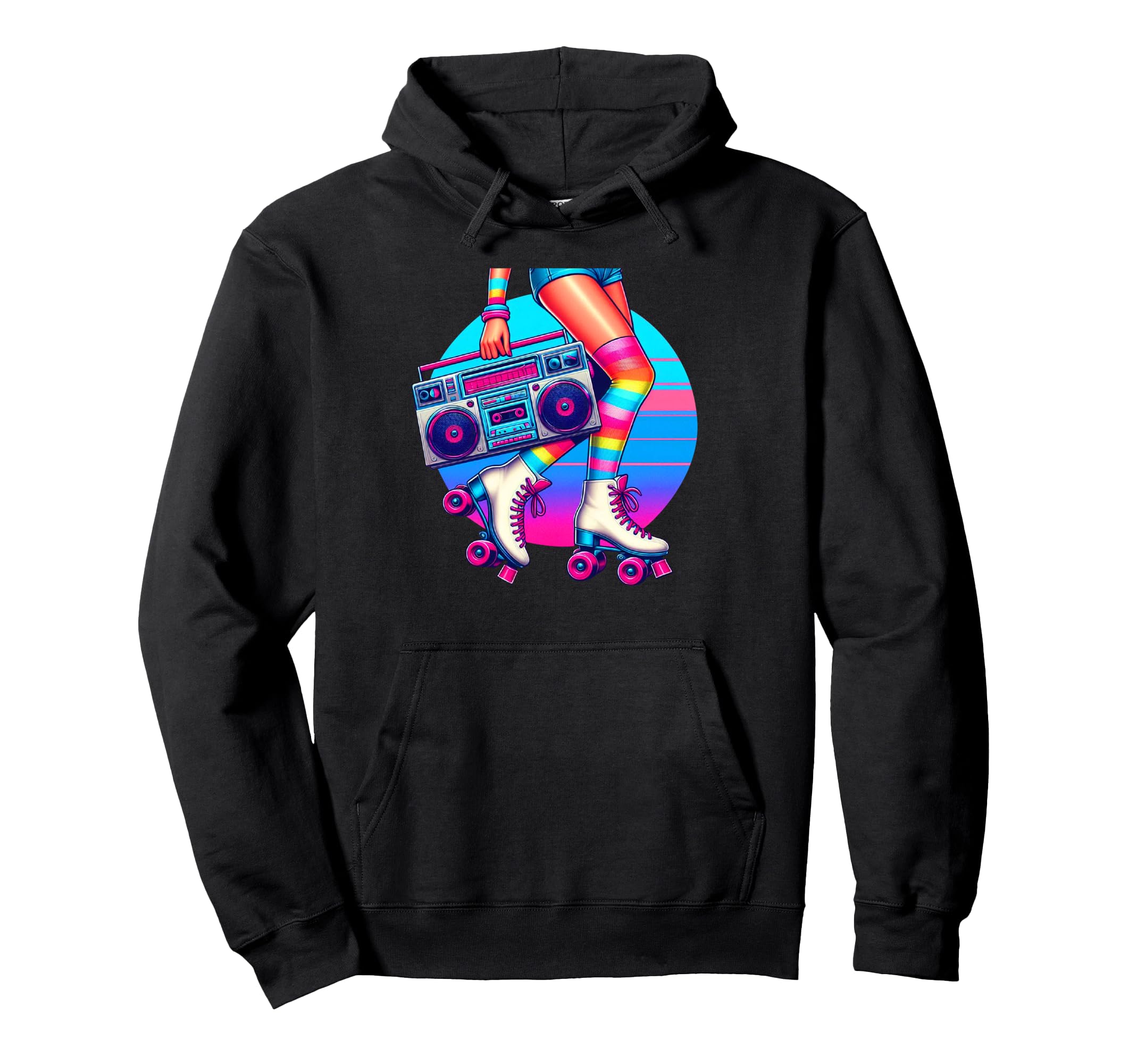 Rollerskates Funny 80S Roller Disco Hoodie - Unique Graphic for Adults - T-Shirt, Sweatshirt, Hoodie