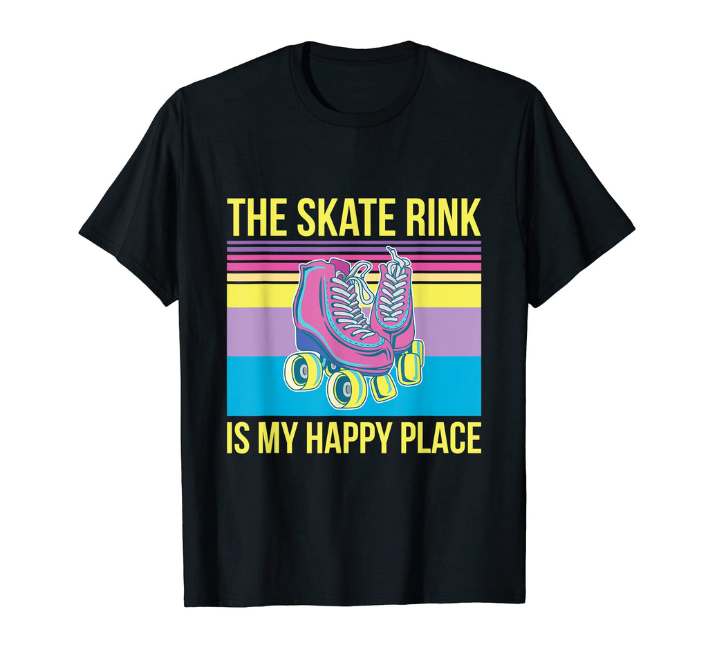 Skate Rink Is My Happy Place Roller T-Shirt - Trendy Graphic for Adults - T-Shirt, Sweatshirt, Hoodie