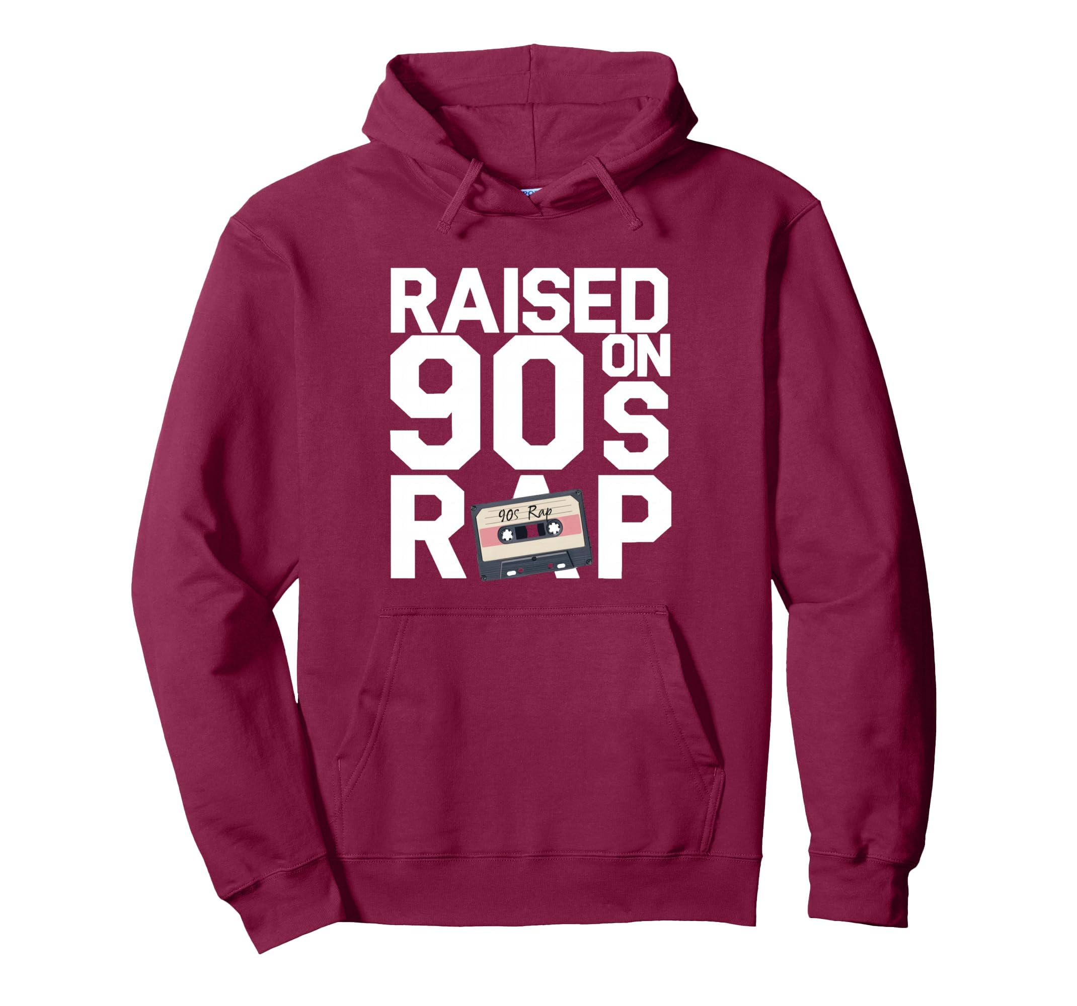 Raised 90S Rap Old School Hip Hop Music Fan Hoodie - Graphic Print Unisex - T-Shirt, Sweatshirt, Hoodie