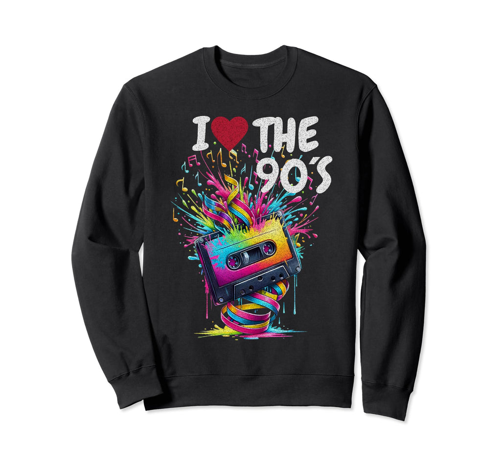 90S Music Notes Cassette Tape Sweatshirt - Minimalist Print Men Women - T-Shirt, Sweatshirt, Hoodie