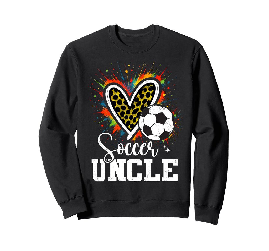 Soccer Uncle Leopard Heart Colorful Sweatshirt - Novelty Apparel Men Women - T-Shirt, Sweatshirt, Hoodie