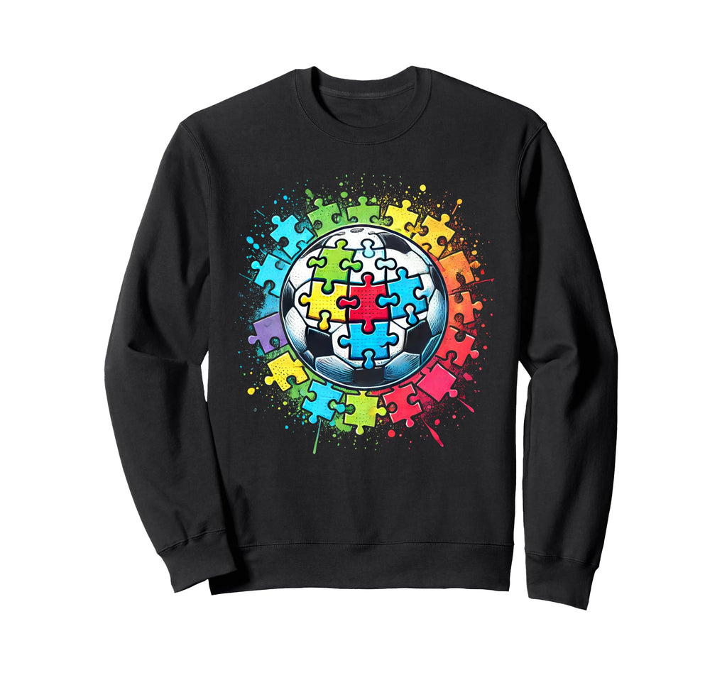 Soccer Ball Autism Awareness Month Sweatshirt - Graphic Print Men Women - T-Shirt, Sweatshirt, Hoodie