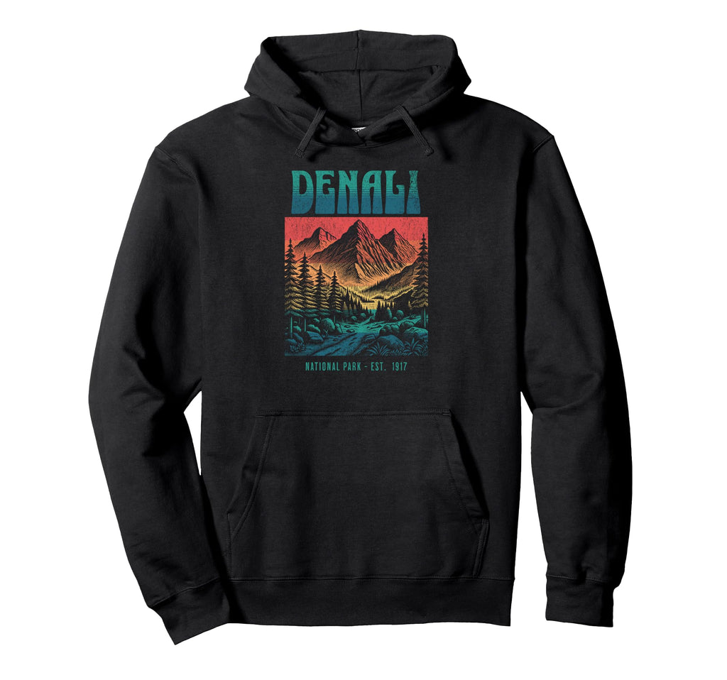 Denali Alaska National Park Hoodie - Graphic Print Unisex - T-Shirt, Sweatshirt, Hoodie