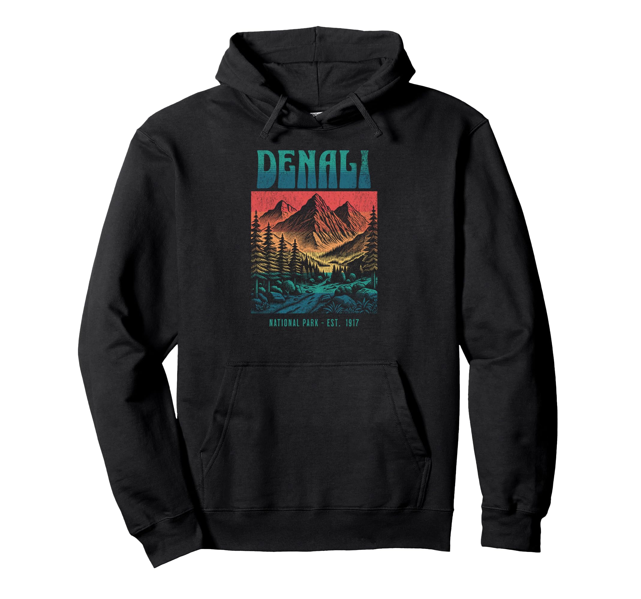 Denali Alaska National Park Hoodie - Graphic Print Unisex - T-Shirt, Sweatshirt, Hoodie
