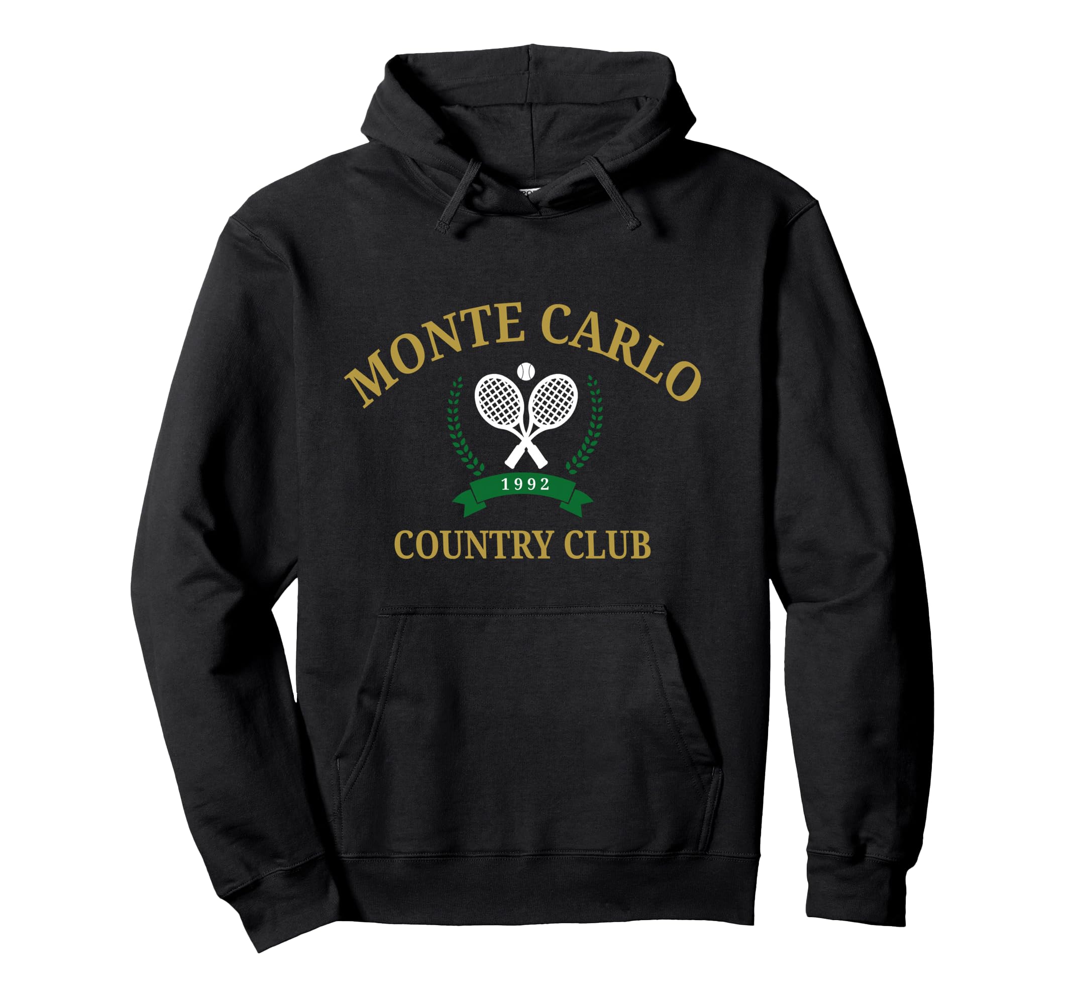 Monte Carlo Country Club Tennis Hoodie - Casual Everyday Wear Men Women - T-Shirt, Sweatshirt, Hoodie