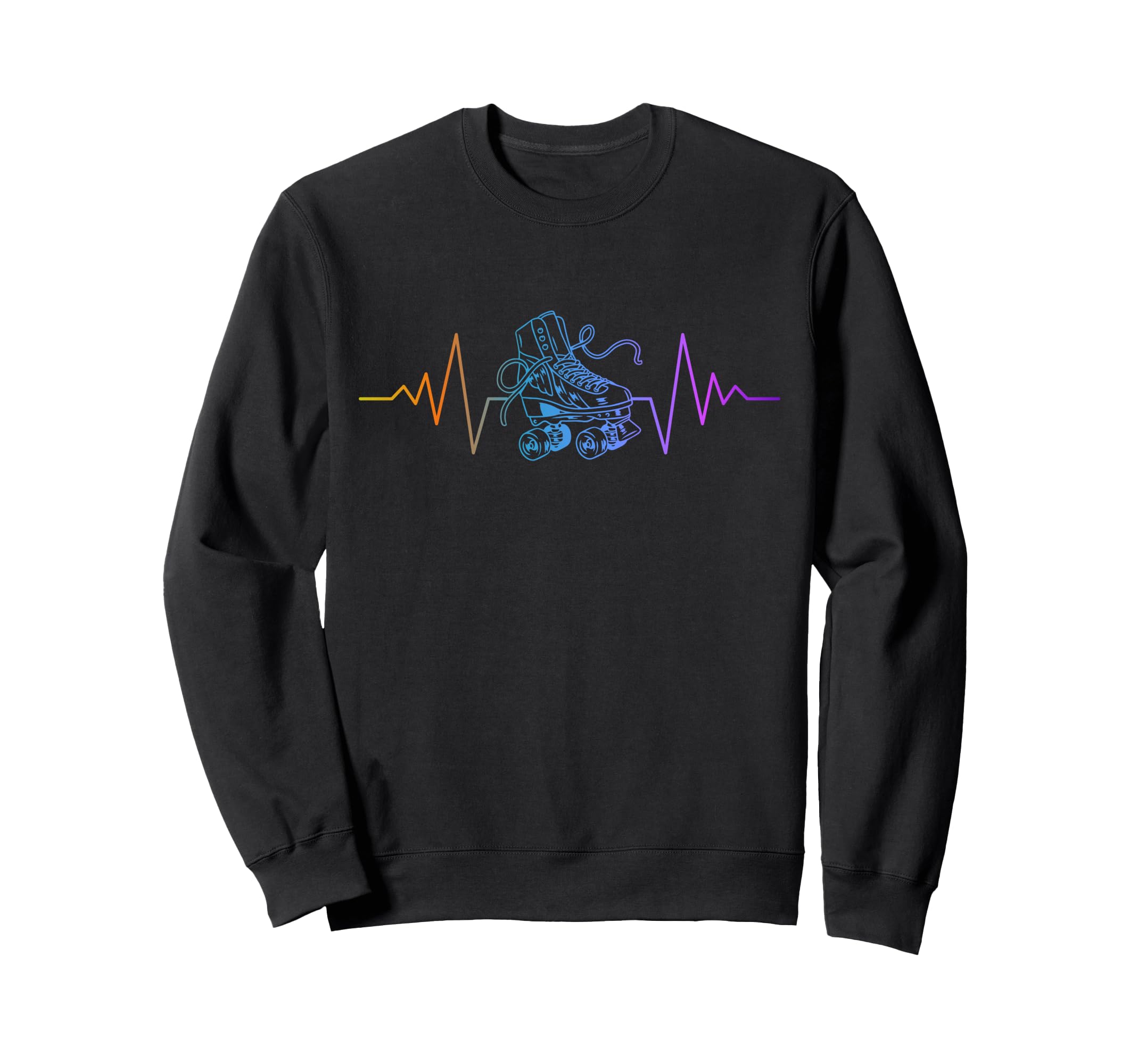 Roller Skating Skate Heartbeat Sweatshirt - Graphic Print Unisex - T-Shirt, Sweatshirt, Hoodie