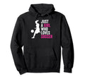Just Who Loves Soccer Hoodie - Minimalist Print Men Women - T-Shirt, Sweatshirt, Hoodie
