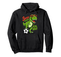 Dinosaur Soccer Fan Training Soccer T Rex Hoodie - Graphic Print for Adults - T-Shirt, Sweatshirt, Hoodie
