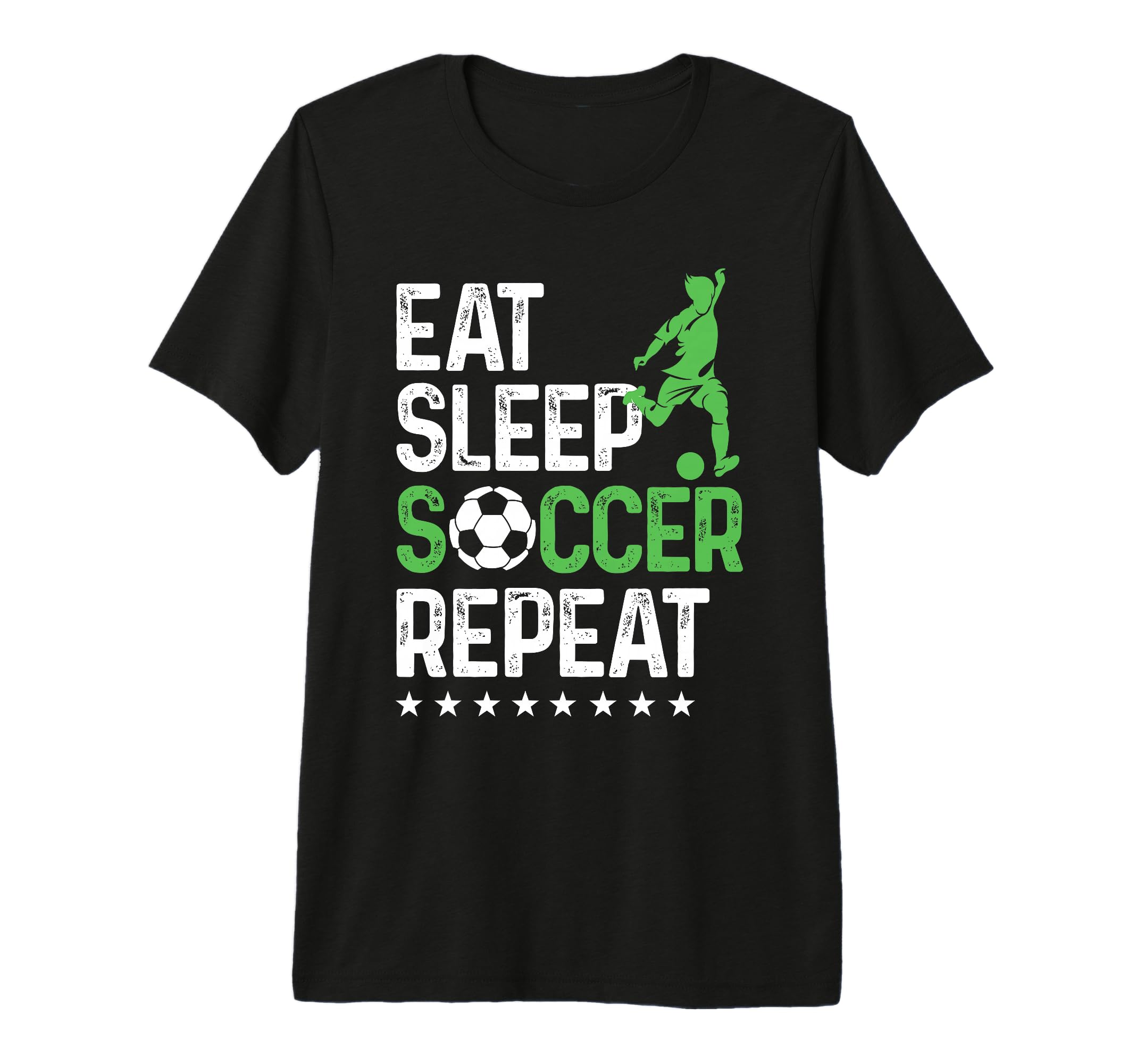 Eat Sleep Soccer Repeat Sport Player Tri T-Shirt - Minimalist Print Unisex - T-Shirt, Sweatshirt, Hoodie