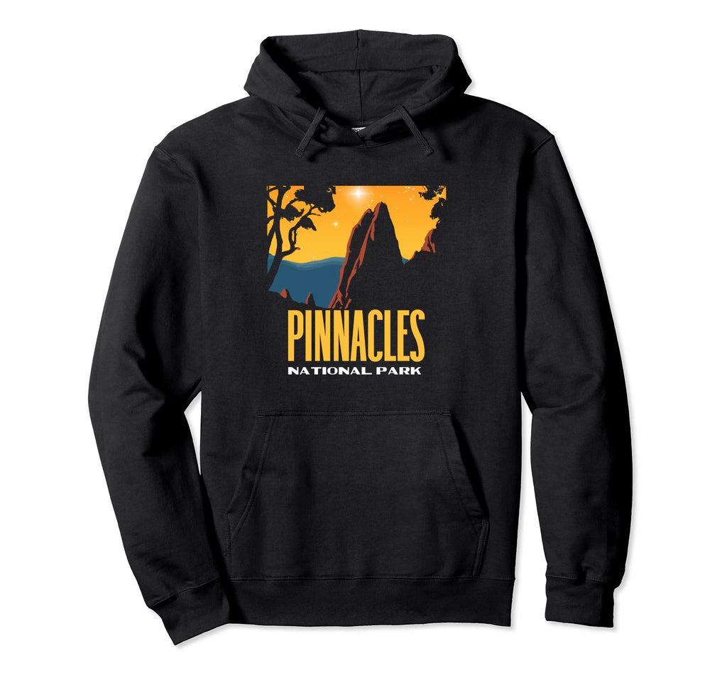 Pinnacles National Park 80S Stars Hoodie - Minimalist Print for Adults - T-Shirt, Sweatshirt, Hoodie