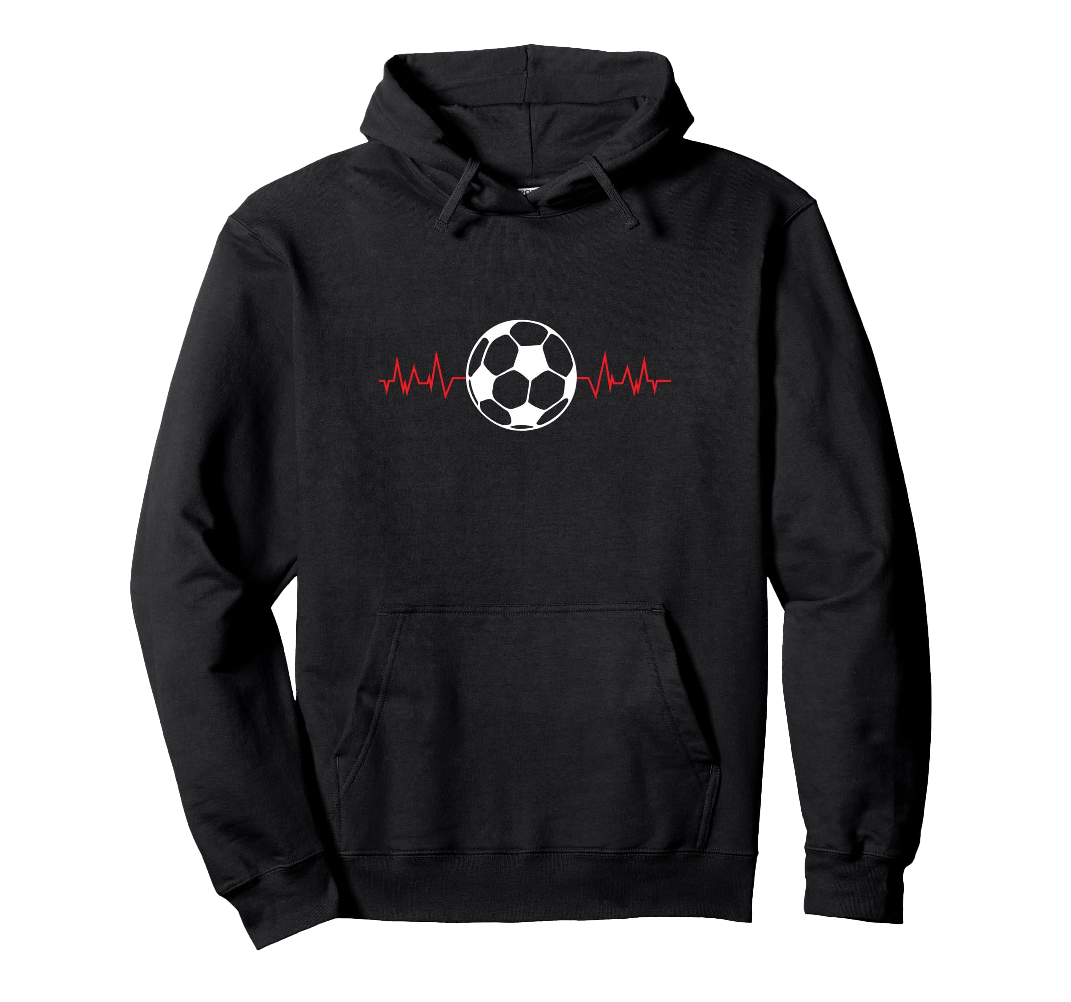 Soccer Ball Heartbeat Players Hoodie - Aesthetic Graphic for Adults - T-Shirt, Sweatshirt, Hoodie