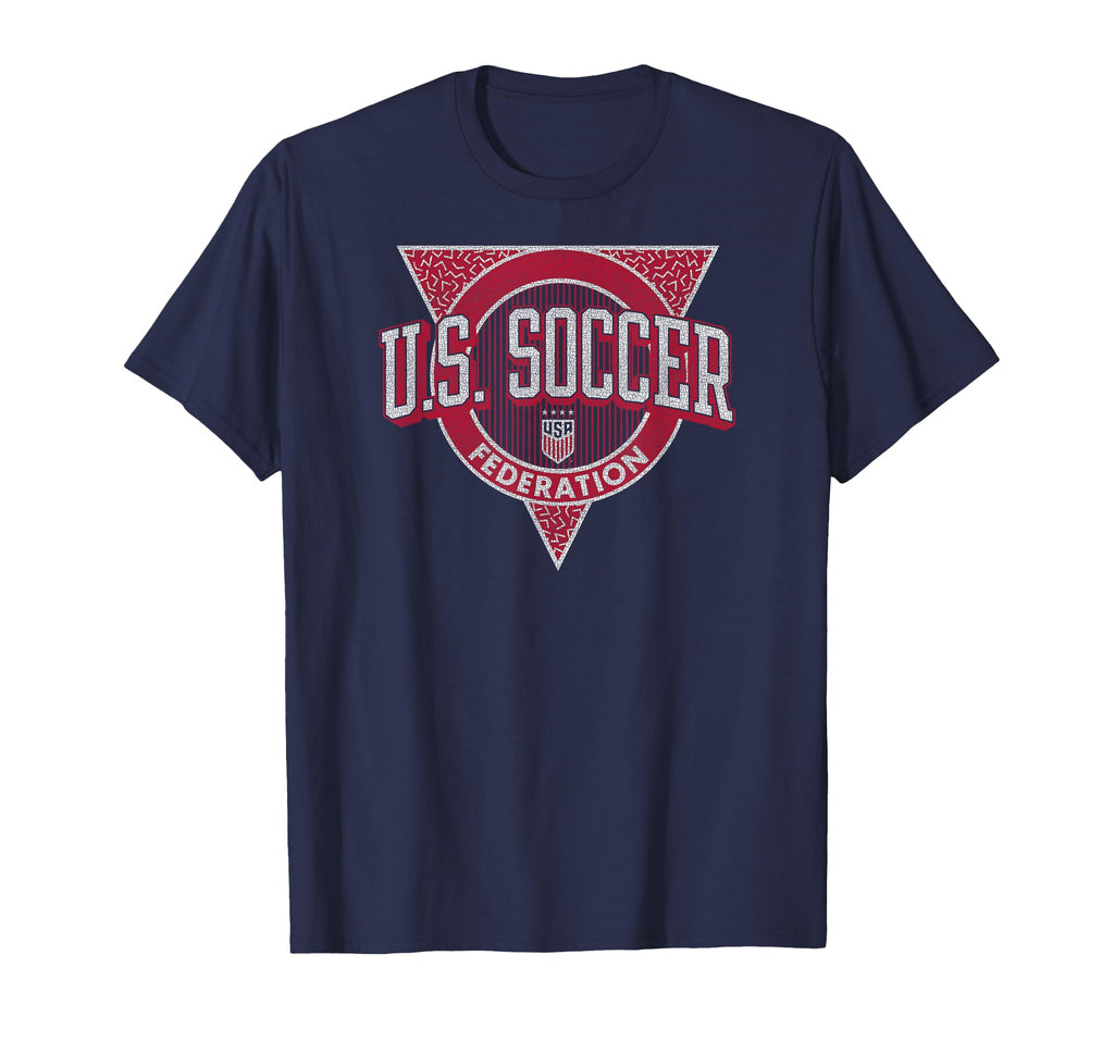 U S Soccer Triblock Navy Uswnt T-Shirt - Novelty Apparel for Adults - T-Shirt, Sweatshirt, Hoodie