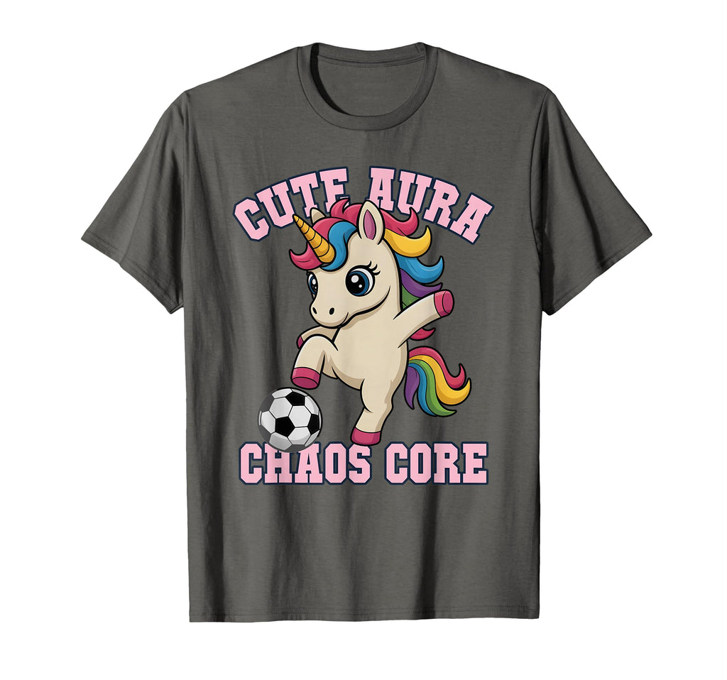 Aura Unicorn Just Who Loves Soccer T-Shirt - Aesthetic Graphic for Adults - T-Shirt, Sweatshirt, Hoodie