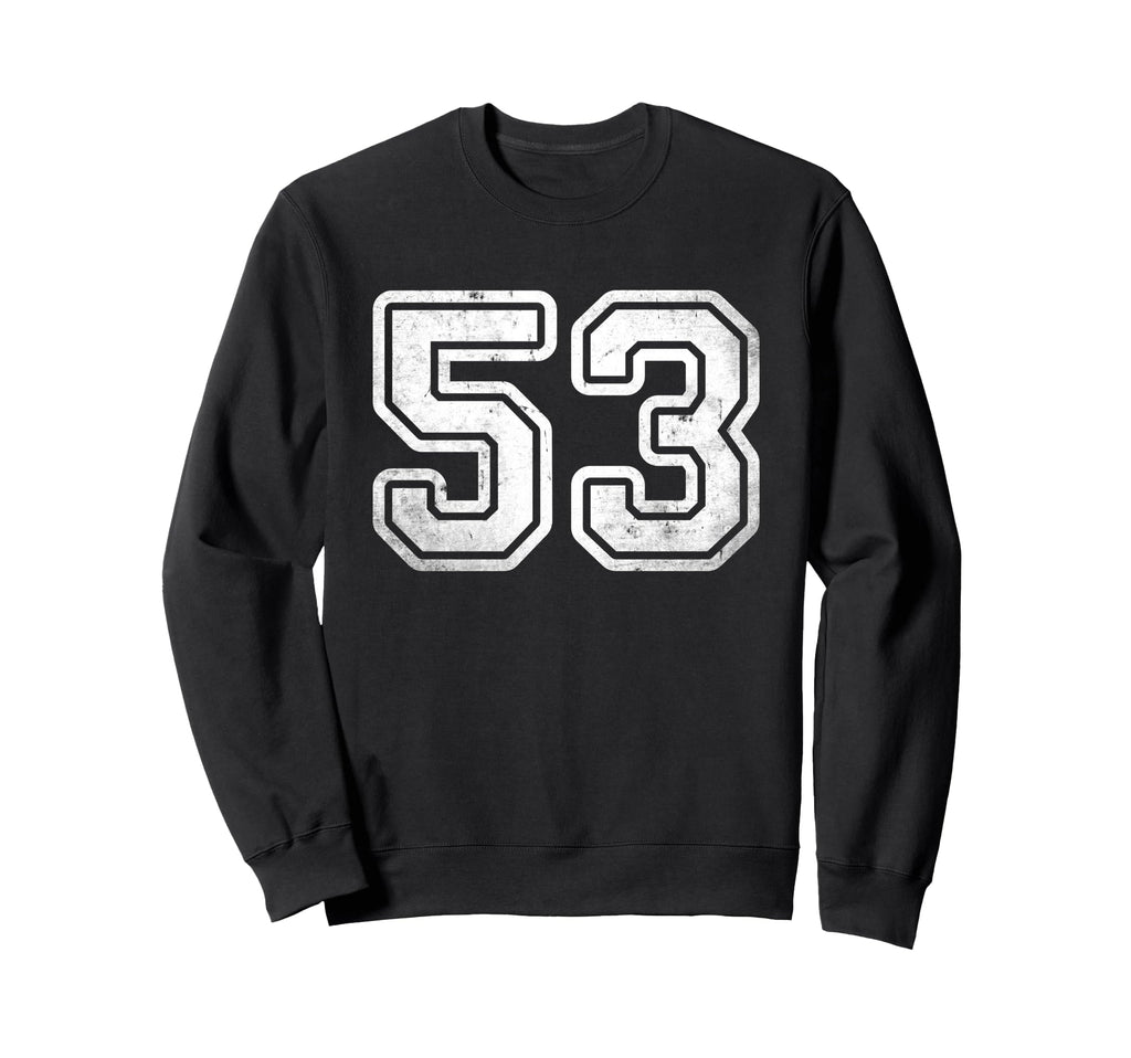 Sports Team Number 53 Sweatshirt - Unique Graphic for Adults - T-Shirt, Sweatshirt, Hoodie