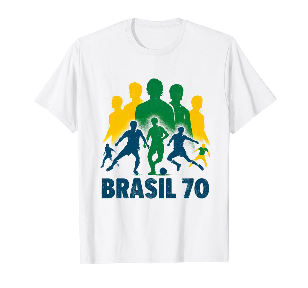 Brasil 1970S Soccer Football T-Shirt - Minimalist Print for Adults - T-Shirt, Sweatshirt, Hoodie