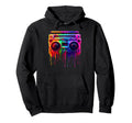 Dripping Paint Boombox Old School 80S Hoodie - Streetwear Style Unisex - T-Shirt, Sweatshirt, Hoodie